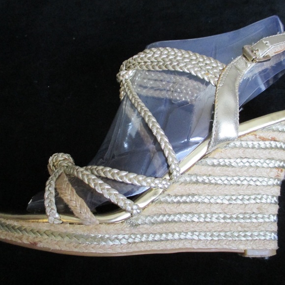 NORDSTROMS MICHAEL KORS golden jute SANDAL 6.5 - Picture 2 of 5